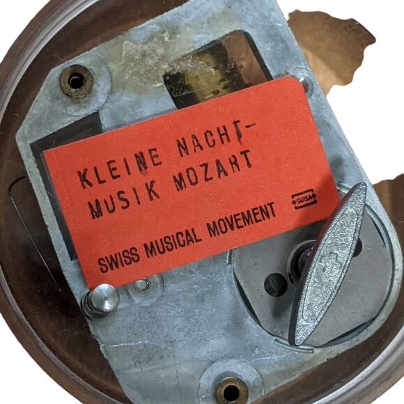 Vintage Hummel round wind up Music box Swiss Movement Kleine Nacht Mozart - Picture 3 of 8